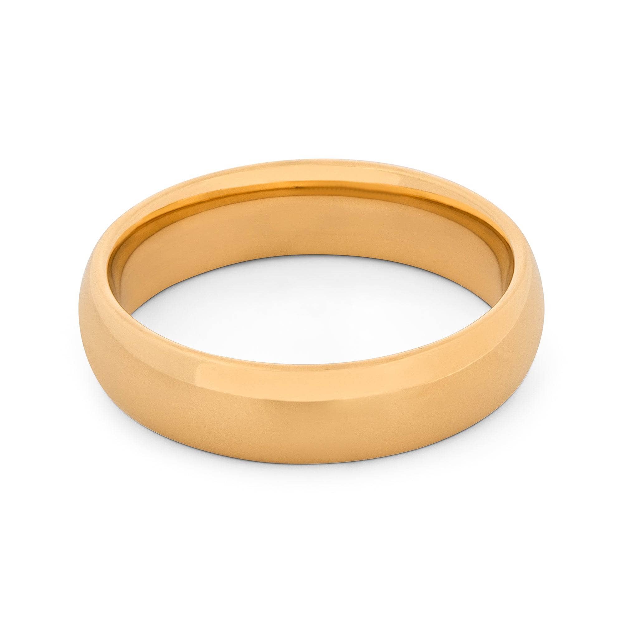 24 Karat Gold Plated Tungsten Polished Wedding Band 6MM