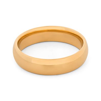 24 Karat Gold Plated Tungsten Polished Wedding Band 6MM