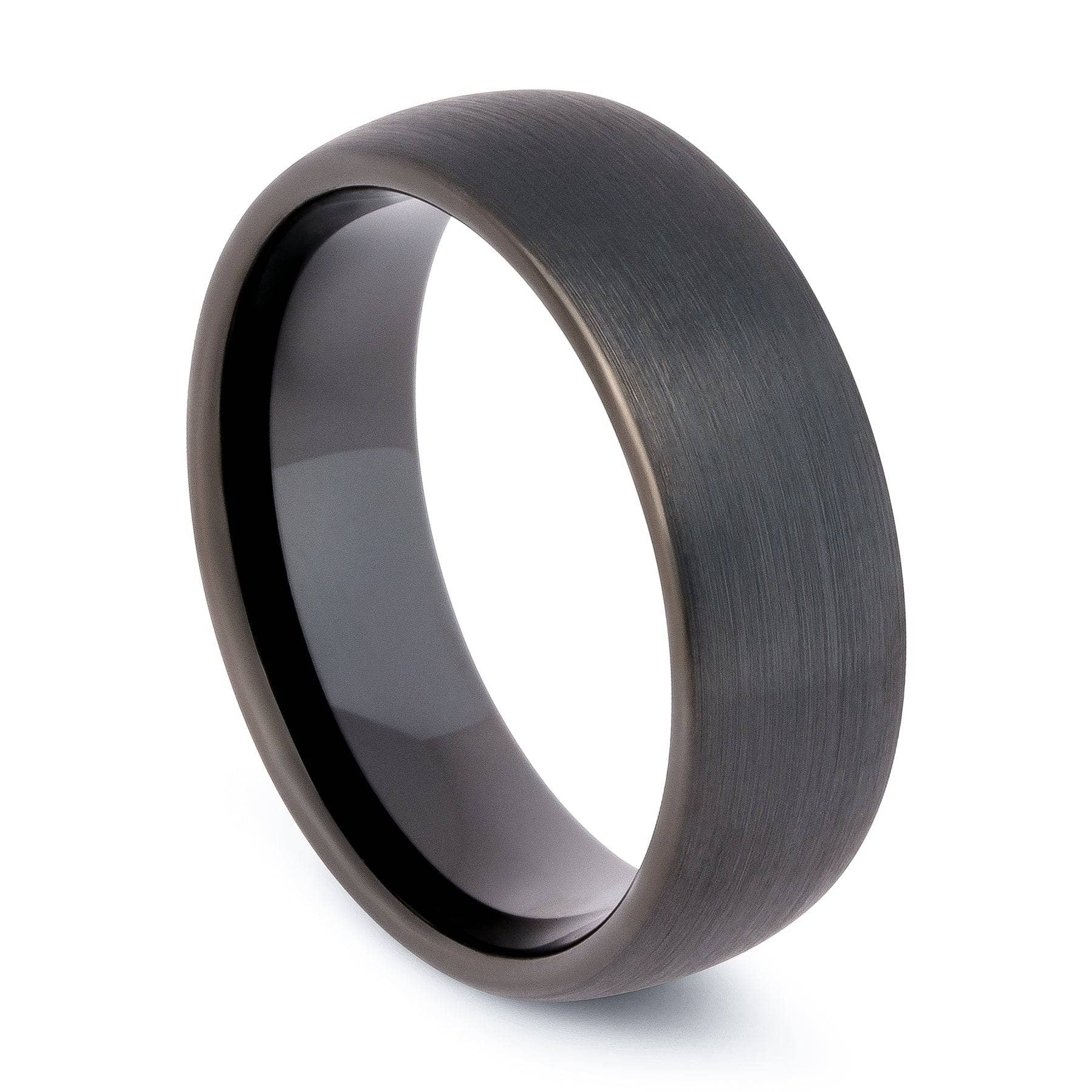 Black Tungsten Brushed Wedding Band 8MM