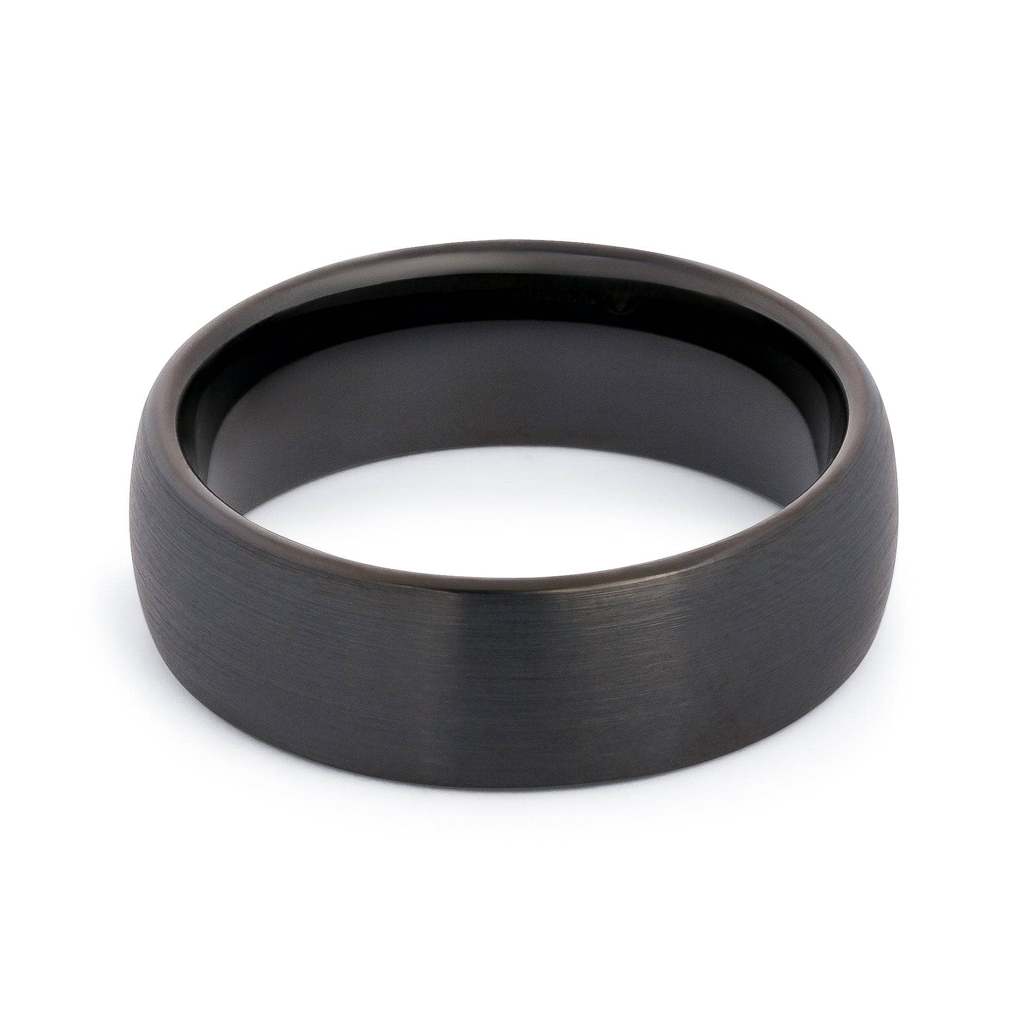 Black Tungsten Brushed Wedding Band 8MM