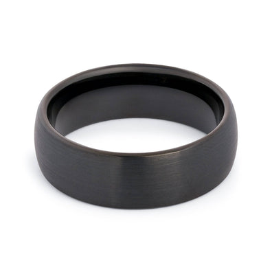 Black Tungsten Brushed Wedding Band 8MM