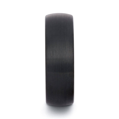 Black Tungsten Brushed Wedding Band 8MM
