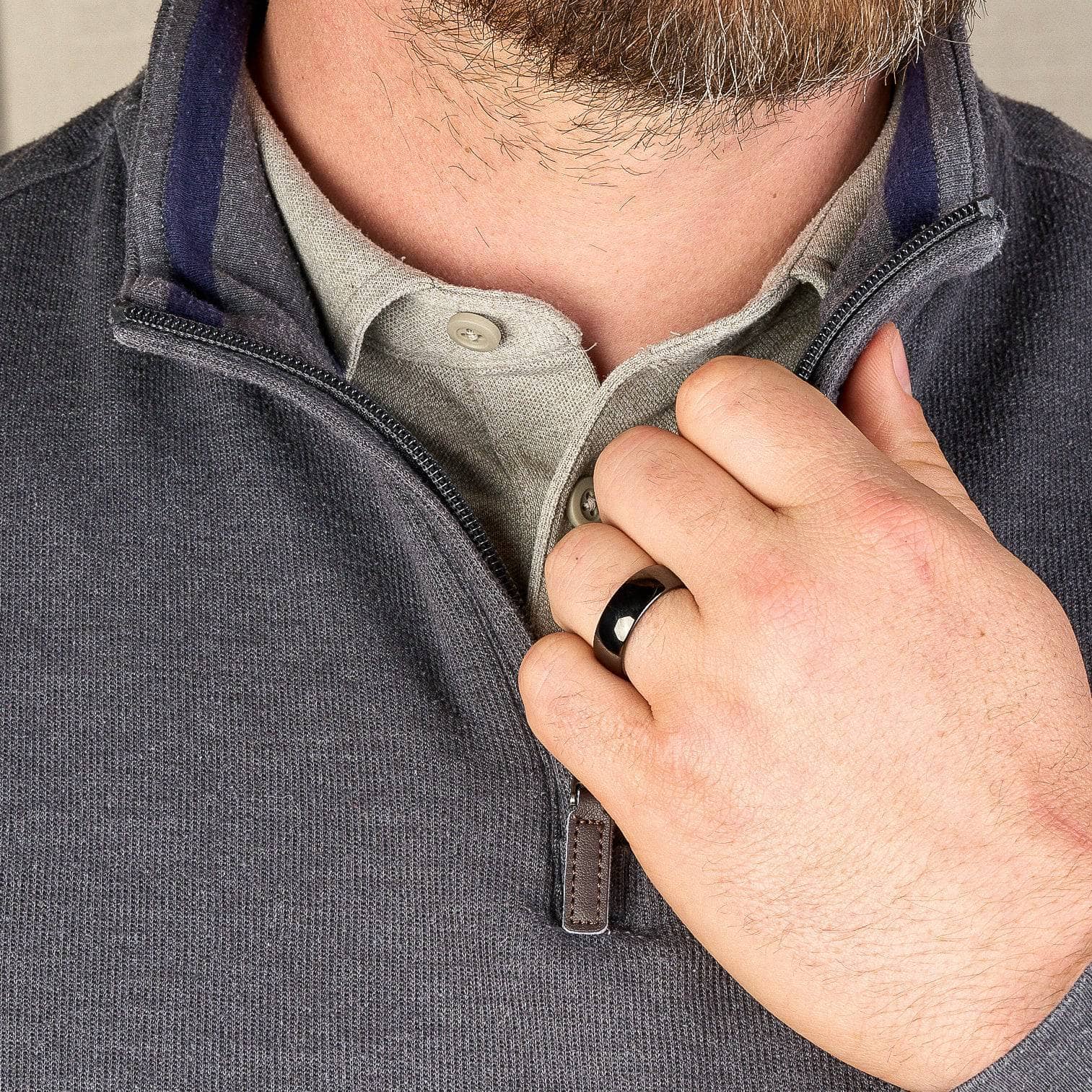 Black Tungsten Polished Wedding Band 8MM