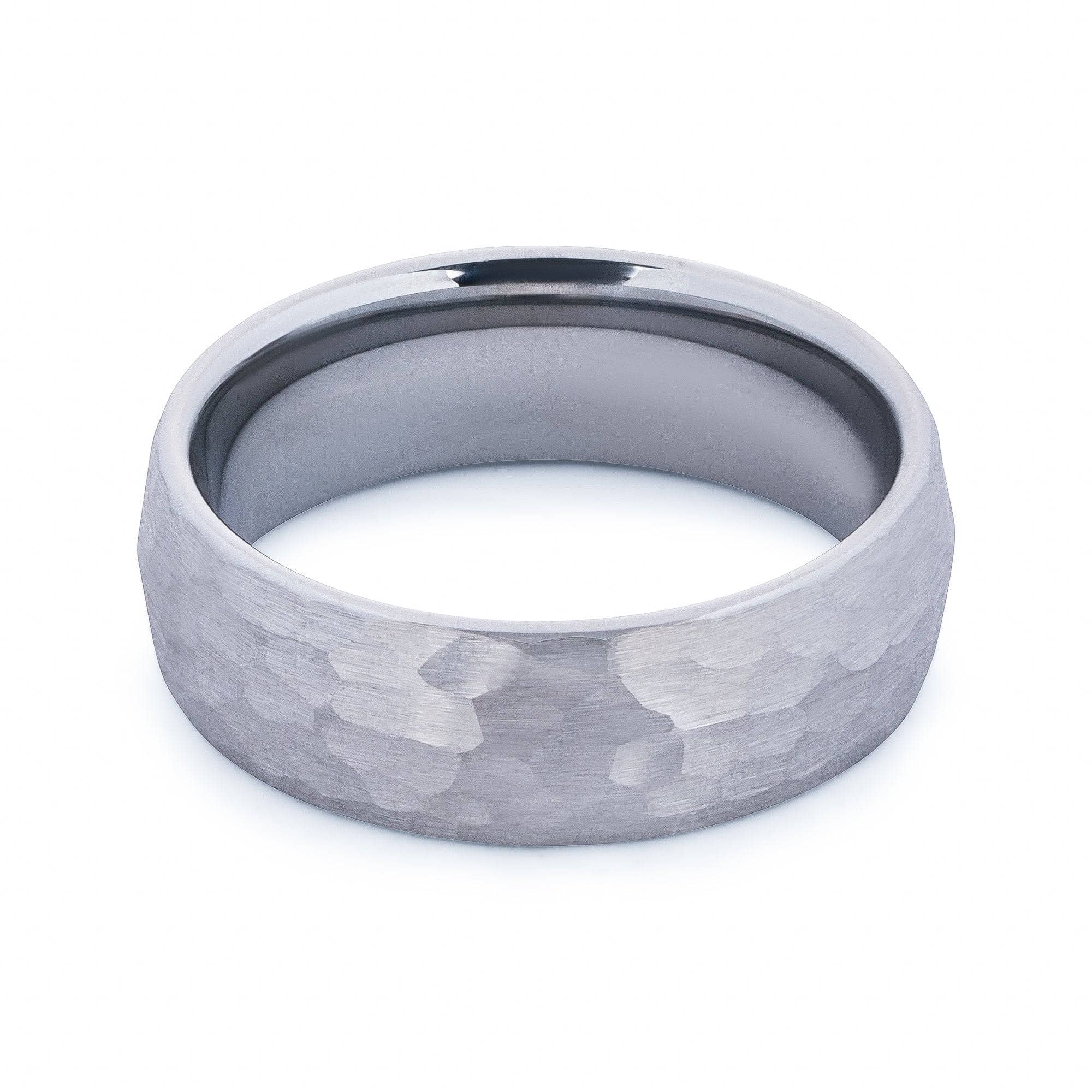 Hammered Tungsten Wedding Band