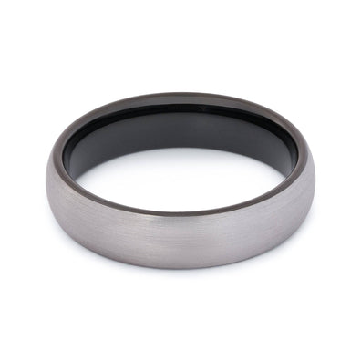 Tungsten Brushed Wedding Band 6MM