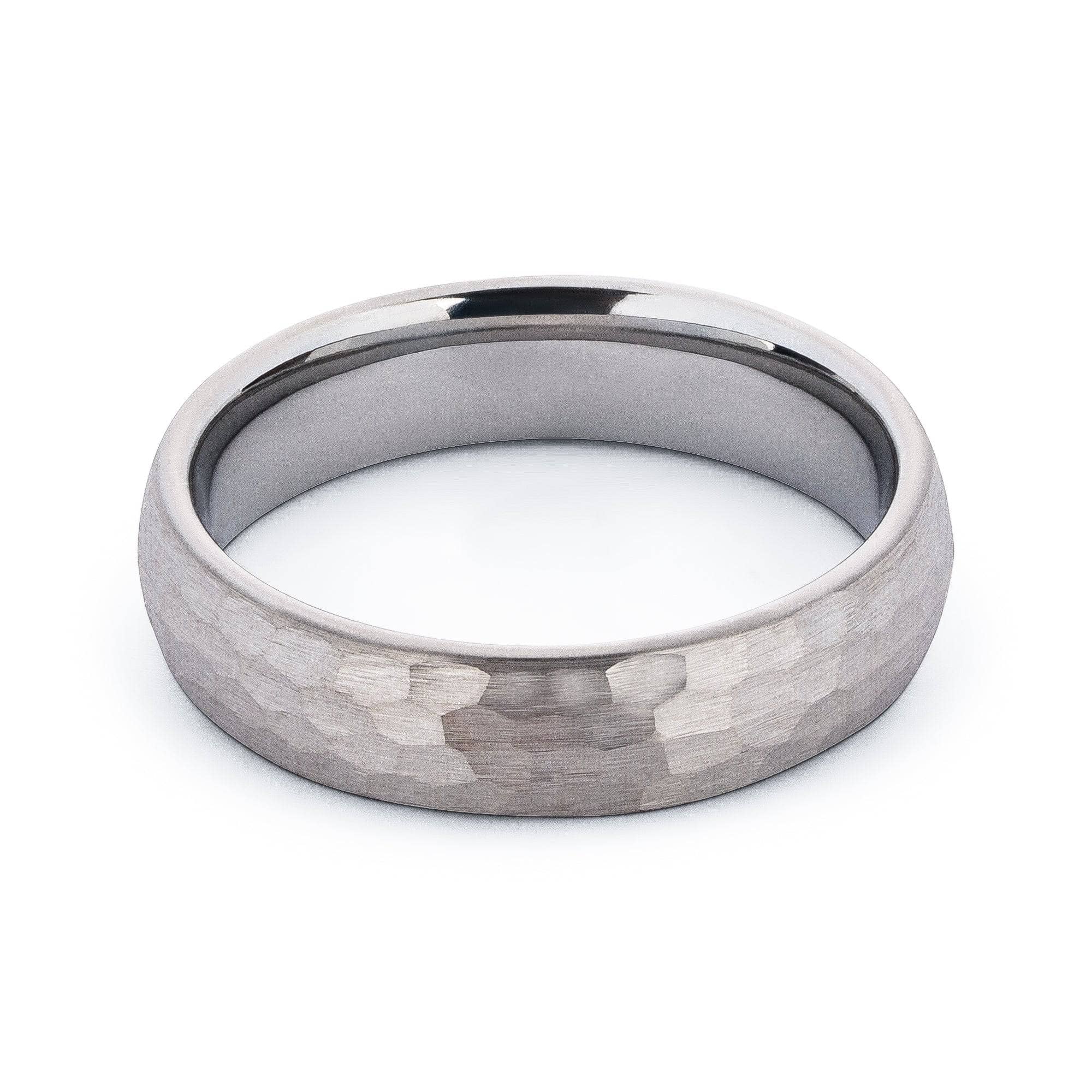 Tungsten Hammered Wedding Band 6MM