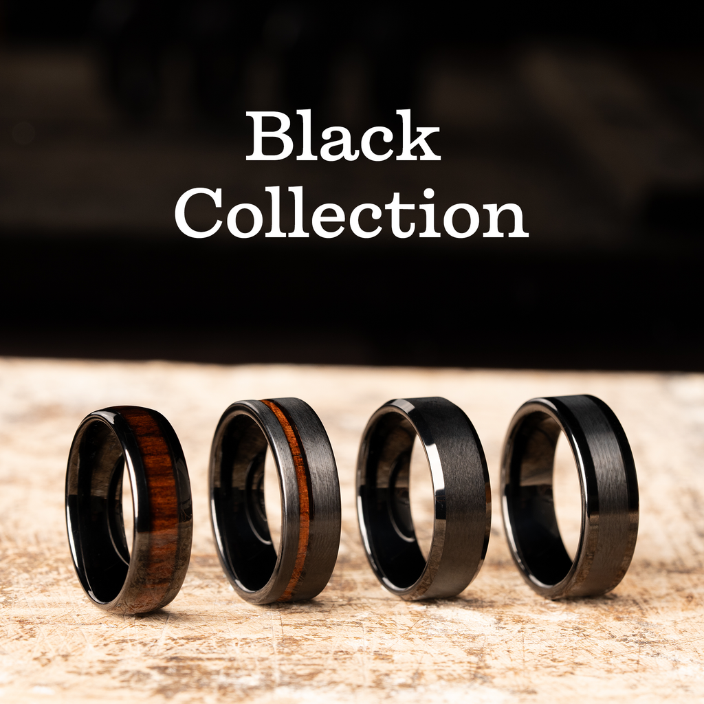 black wedding bands for men