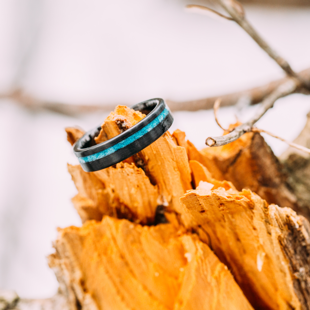 Turquoise Wedding Rings & Bands for Men | Alpine Rings