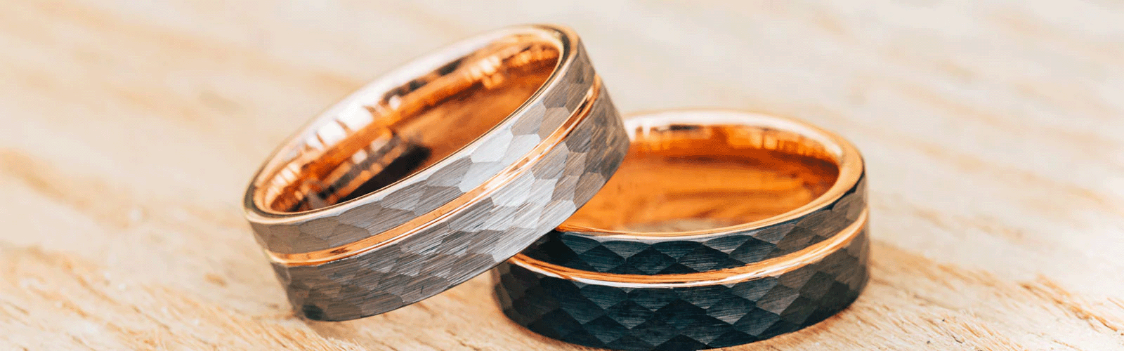 Alpine Rings Mens Hammered Wedding Bands | Alpine Rings