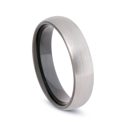 Tungsten Brushed Wedding Band 6MM